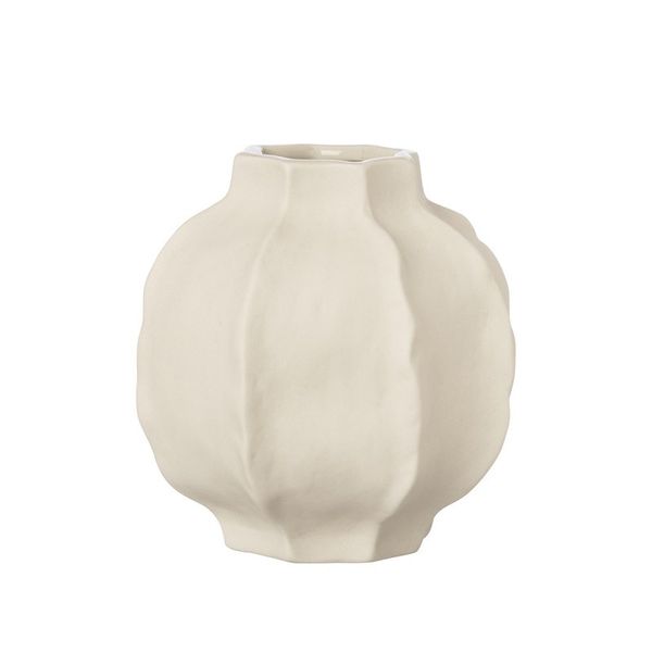 Hovedbilde Naturhvit vase i steingods, 14 cm