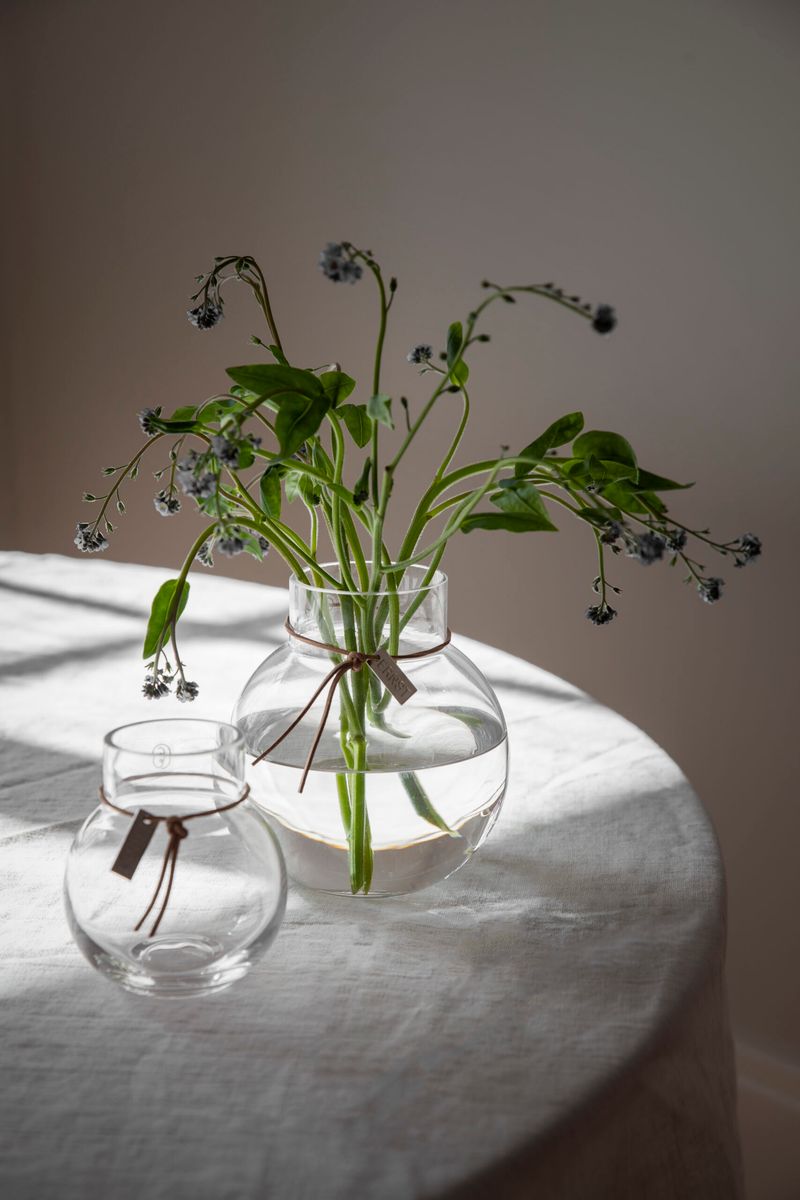 Vase - Glass H14cm,  Klar