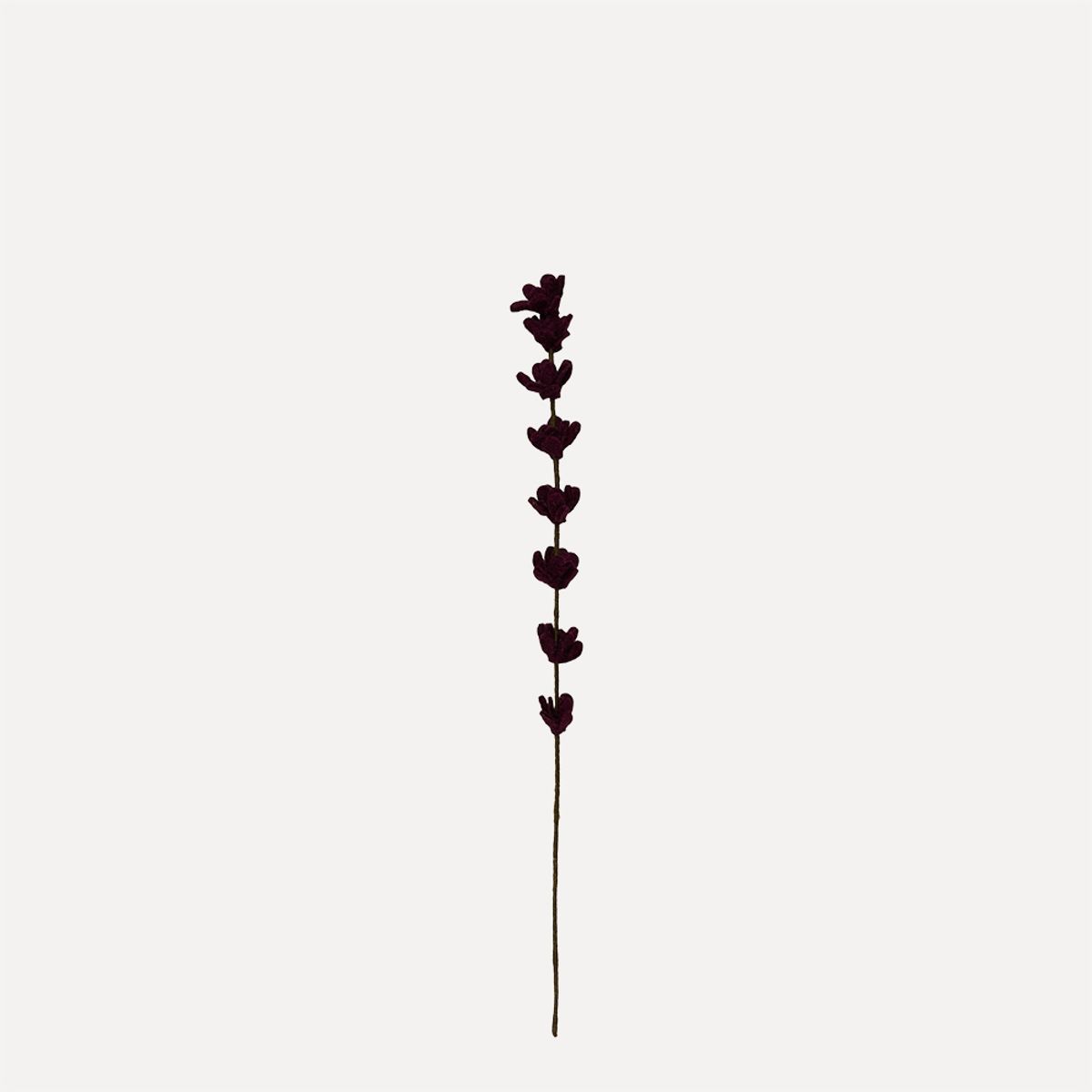 Ullfilt Stilk m.mange blomster, Plomme