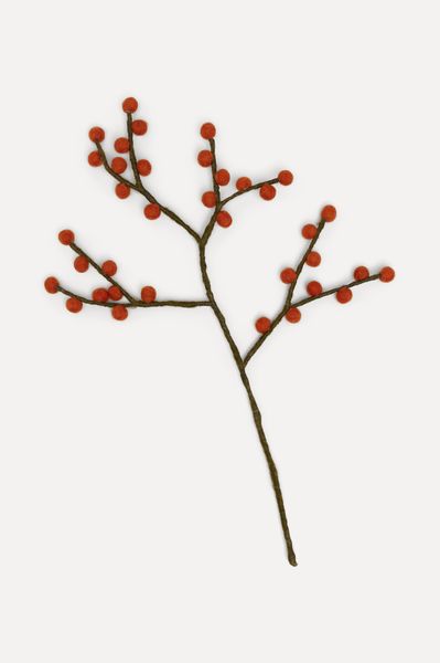 Hovedbilde Ullfilt Grein med Bær, Mose/Orange 46cm