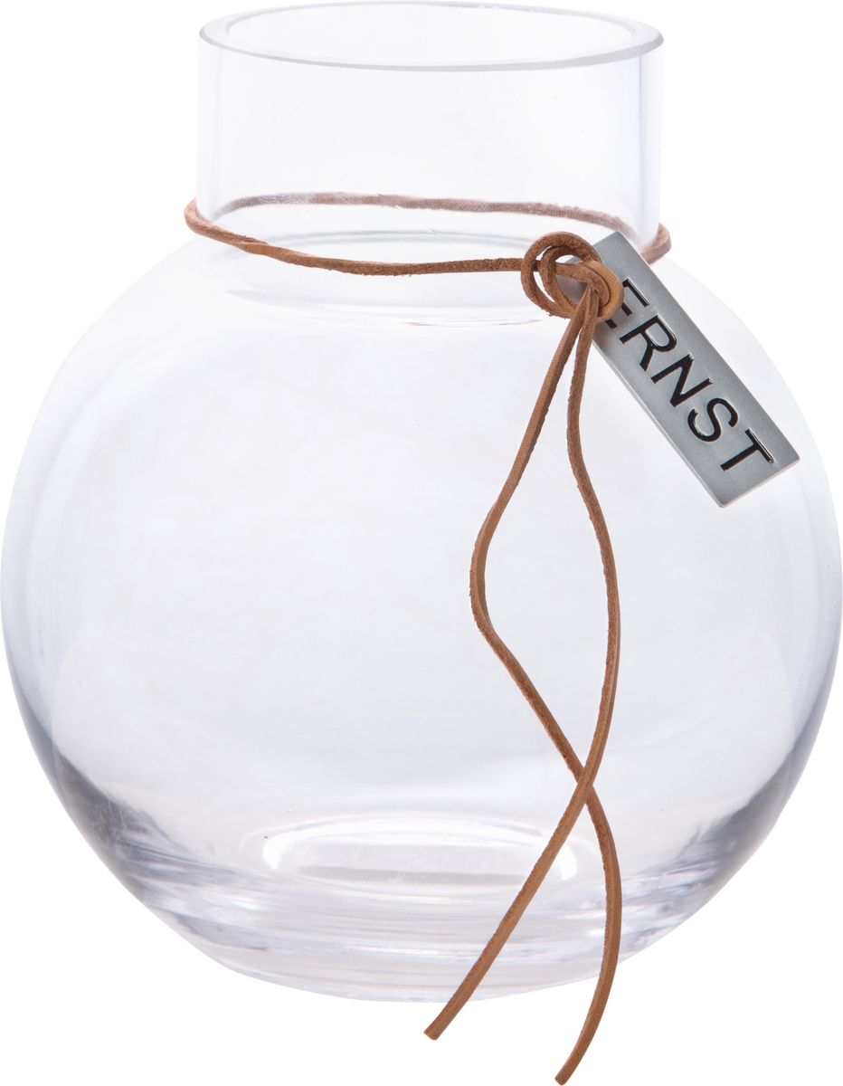 Vase - Glass H14cm,  Klar