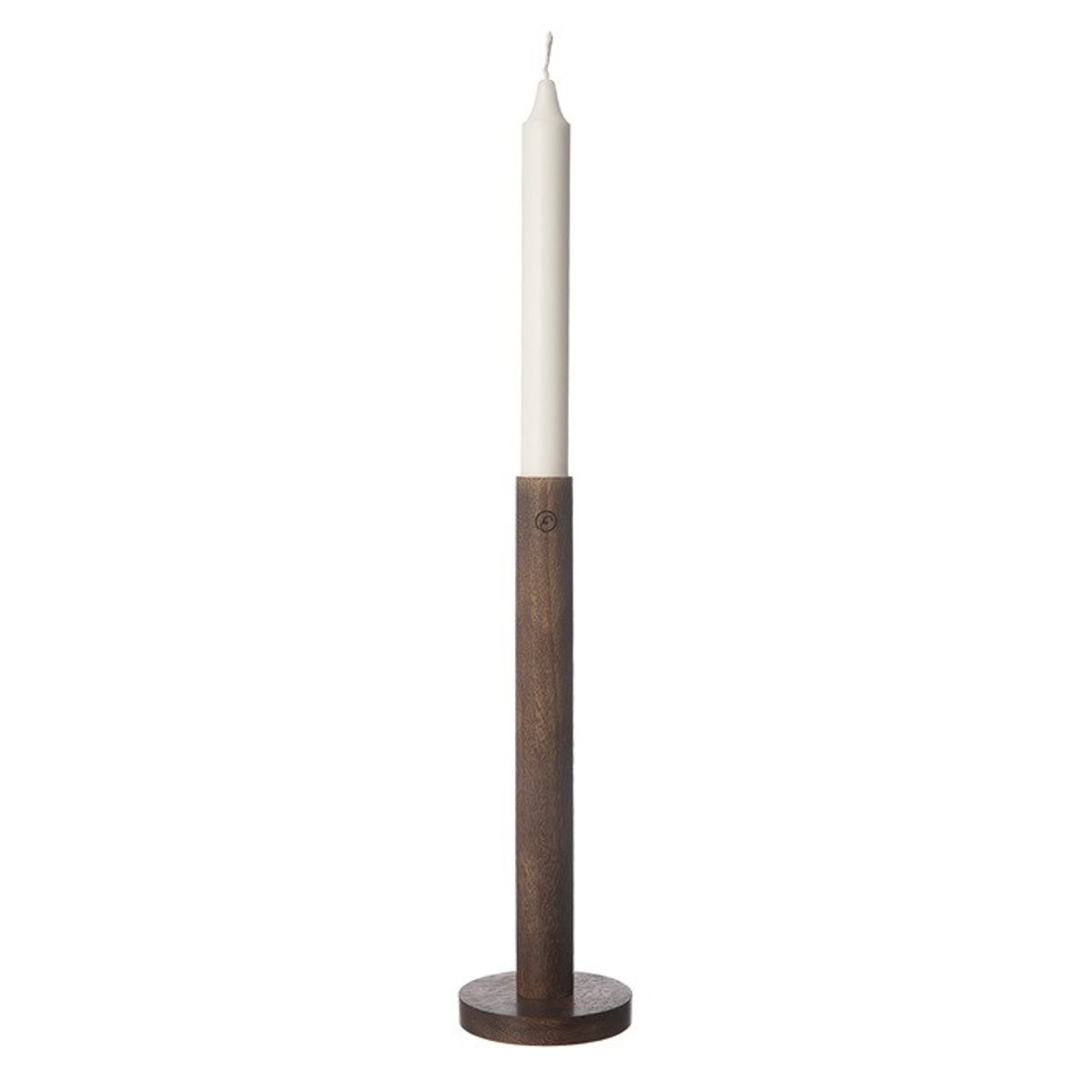 Lysestake i mørkt tre, H:25