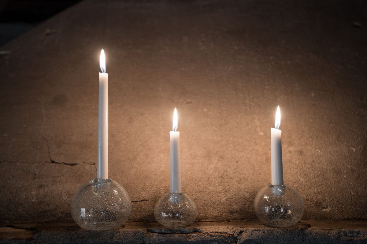 Lysestake - Glass D9 Klar